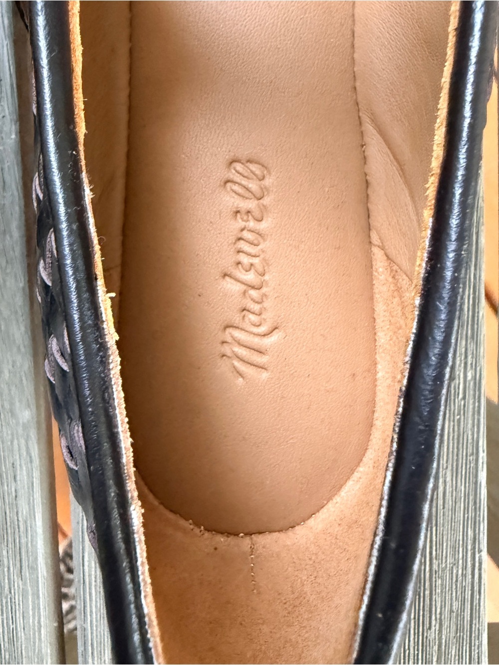 Madewell - The Remy Mary Jane Flat in Woven Leather - Picture 10 of 11